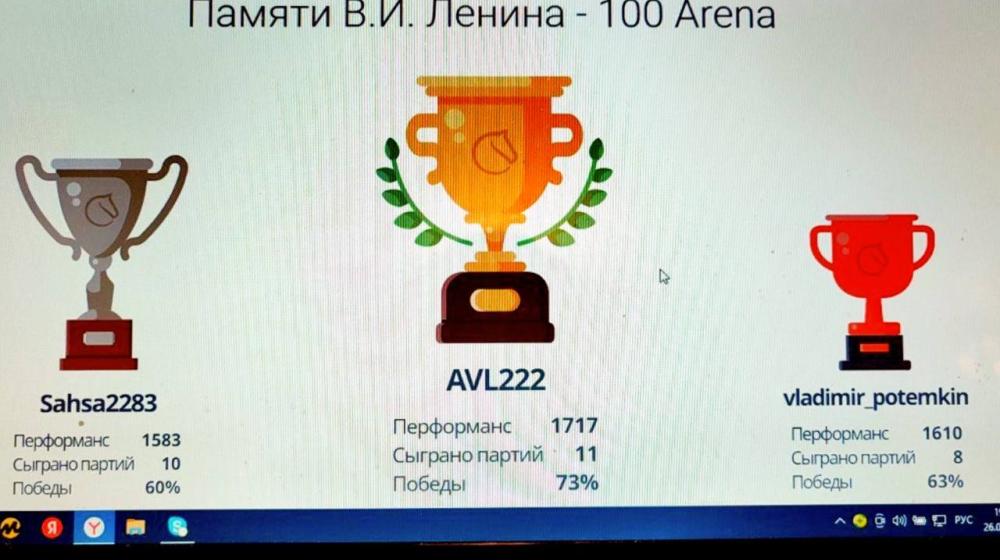 В Нижнем Новгороде прошел турнир по шахматам, посвященный памяти Владимира Ильича Ленина