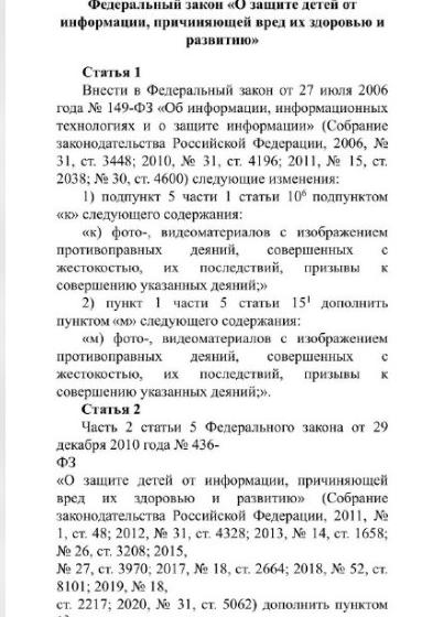 О.Н. Алимова: В Госдуме в первом чтении приняли законопроект о запрете так называемых «трэш-стримов»