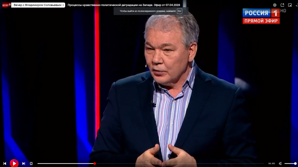 Леонид Калашников в программе «Вечер с Владимиром Соловьевым»