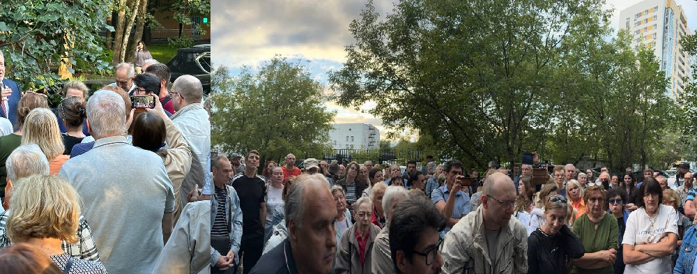 Москва. Протестная встреча депутата С.П. Обухова с жителями в Северном Измайлово: «Нет» непродуманным проектам!