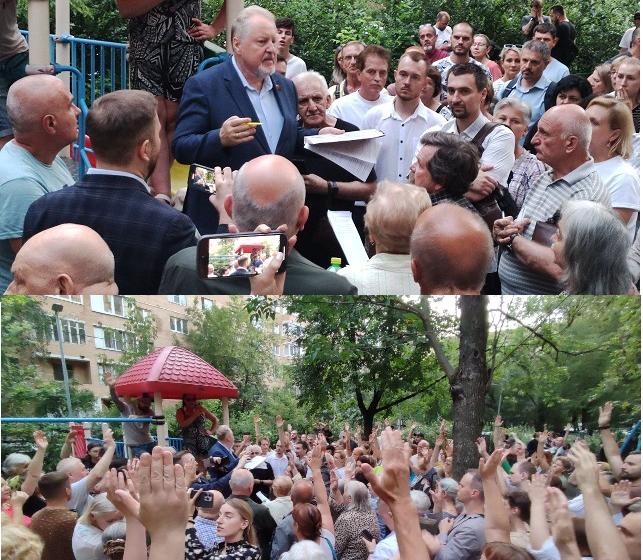 Москва. Протестные встречи депутата С.Обухова по мигрантской проблеме в Богородском и Перово: «Нет хостелам в жилых домах!»