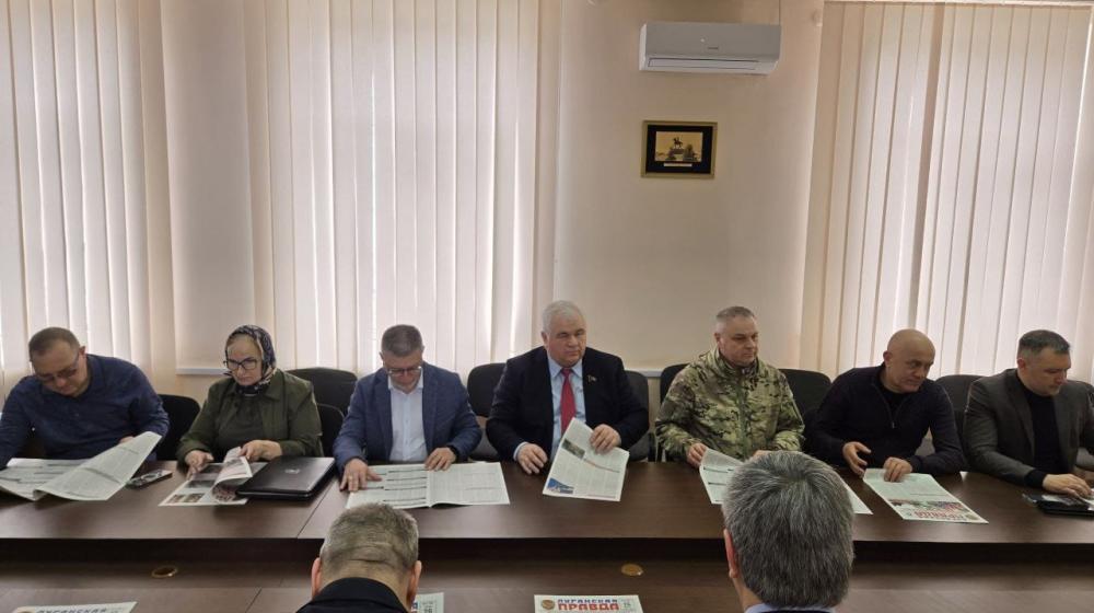 Делегация КПРФ во главе с Казбеком Тайсаевым в Луганской Народной Республике