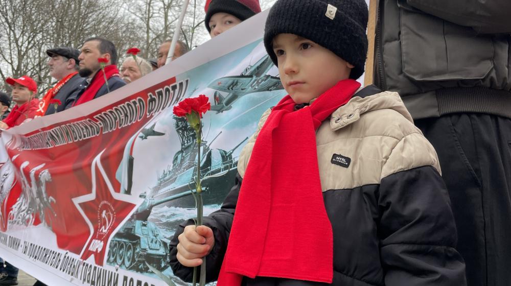 В столице Дагестана г. Махачкале отпраздновали День рождения Красной Армии и Военно-Морского Флота