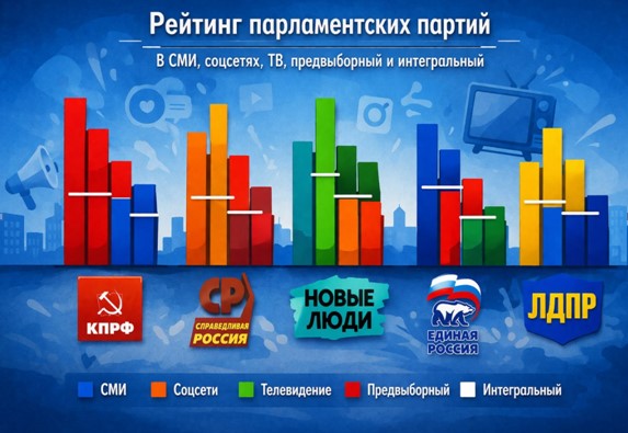 ЦИПКР. Выборы в Госдуму-2026: Мониторинг предвыборной активности думских партий. Шестой интегральный рейтинг (20-26 апреля 2026 года)
