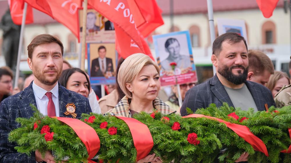 Красноярские коммунисты и жители города отметили 9 Мая