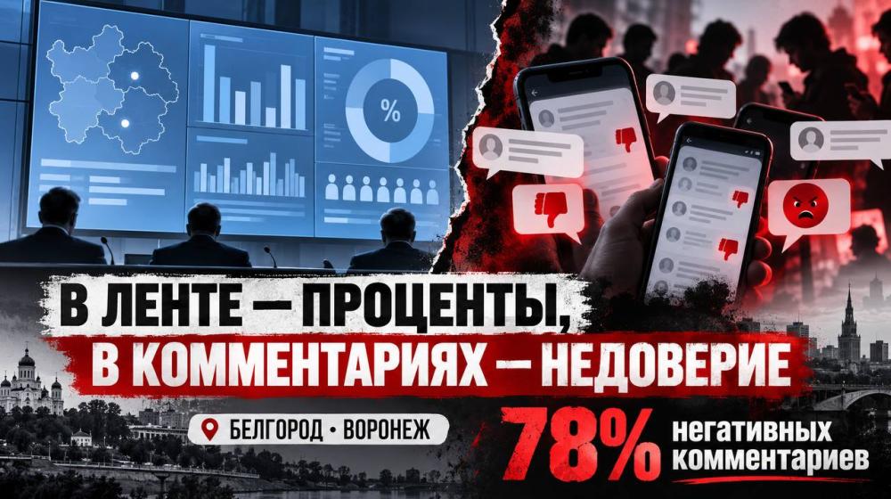 ЦИПКР. 78% негативных комментариев. «В ленте — проценты, в комментариях — недоверие»: как Белгород и Воронеж обсуждали в соцсетях выборы