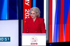 Предвыборные дебаты на Первом канале. Нина Останина