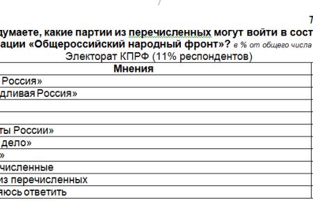 Политическая социология. Общероссийский народный фронт 
