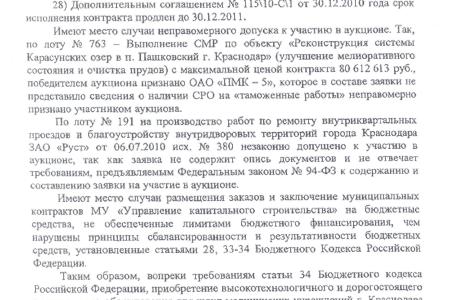 Проштрафился – отвечай! Прокурорское представление главе города Краснодара
