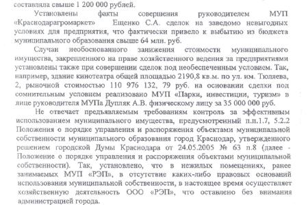 Проштрафился – отвечай! Прокурорское представление главе города Краснодара
