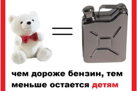 Акция Оренбургского обкома ЛКСМ против повышения цен на бензин