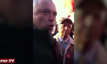 Видео. Полиция пытается задержать Г.А. Зюганова во время акции "Красные в городе"