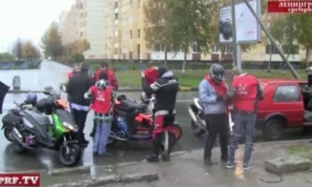 Видео. Агитационный мотопробег в Санкт-Петербурге