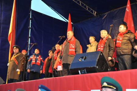 Г.А. Зюганов на митинге 7 ноября в Москве: Миром будут править труд, достоинство и справедливость!  