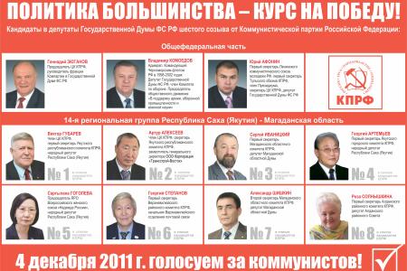 Политика большинства - курс на Победу! Агитационная продукция якутских коммунистов