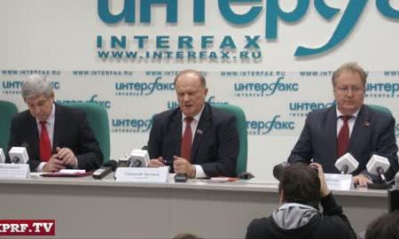 Видео. Г.А.Зюганов: Лишенная доверия власть в условиях кризиса представляет огромную опасность