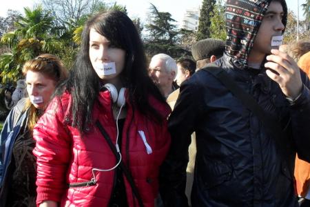 В Сочи прошла акция против сфальсифицированных выборов