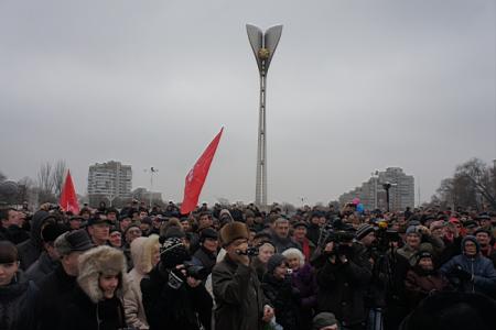 Ростовчане вышли на улицы, протестуя против фальсификации выборов