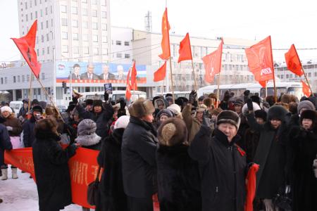 Митинг против фальсификации результатов выборов депутатов Госдумы в Якутске