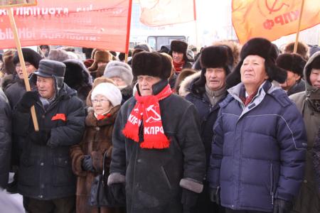 Митинг против фальсификации результатов выборов депутатов Госдумы в Якутске