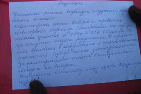 Пензенская область: Кузнечане вышли протестовать против нечестных выборов