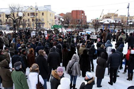 Митинг в Тамбове 4 февраля: "Хватит: Вранья, Воровства, Произвола!", «Не дадим украсть наши голоса!»