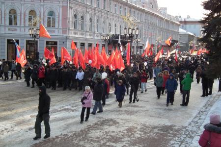 «Мы будем приходить, пока они не уйдут!» Митинг коммунистов Нижнего Новгорода