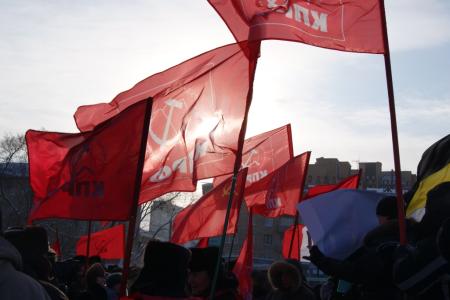 Коммунисты Красноярска провели митинг «За честные выборы!»