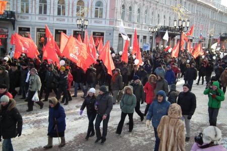 «Мы будем приходить, пока они не уйдут!» Митинг коммунистов Нижнего Новгорода