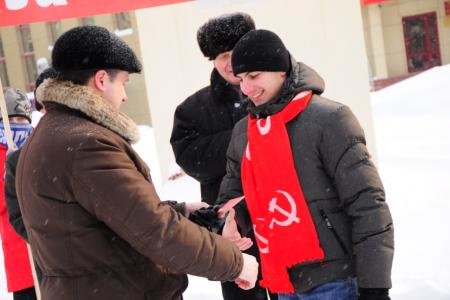 Тульская область. Коммунисты Новомосковска провели митинг «За честные выборы и достойную жизнь!»
