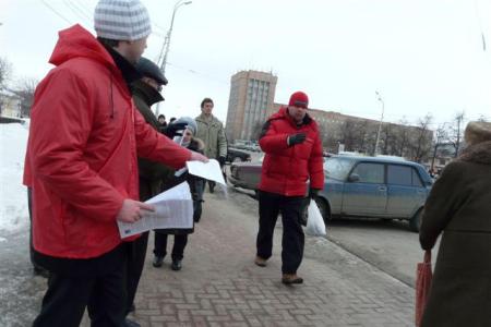 Акция протеста против нелегитимных выборов. Пикеты в Рязани     