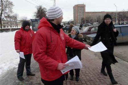Акция протеста против нелегитимных выборов. Пикеты в Рязани     