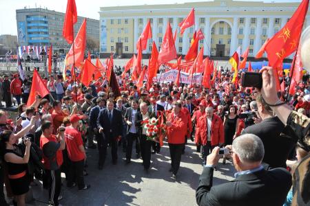 Нет базам НАТО в России! Г.А. Зюганов принял участие в многотысячном митинге в городе Ульяновске