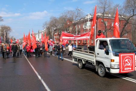 Красный Первомай в Приамурье. Митинг в Благовещенске скандировал: Солидарность навсегда!