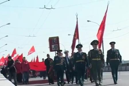 Видео. Омская область: Шествие и митинг, посвященные Дню Победы