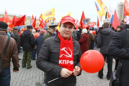 Репортаж с митинга КПРФ в Новосибирске