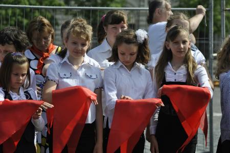 «К борьбе за дело трудового народа – всегда готовы!» Г.А. Зюганов провел торжественный прием в пионеры на Красной площади