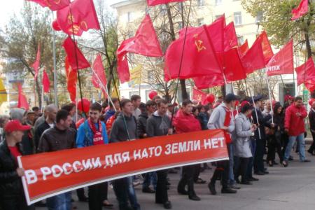 Первомайская демонстрация коммунистов состоялась на родине Ленина