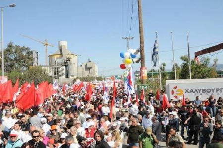 Рабочий Первомай в Греции