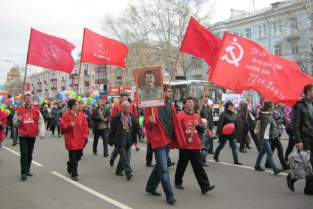 9 мая коммунисты Комсомольска-на-Амуре приняли участие в праздничных мероприятиях в честь Дня Победы