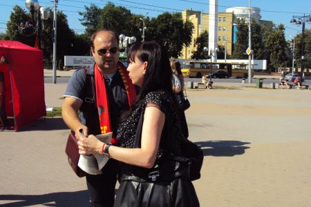 «ВТО – удавка для России! Нет вступлению в ВТО!» Акция протеста в Рязани