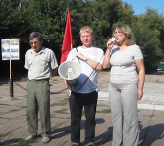 Алтайский край. Коммунисты Егорьевского района организовали митинг в защиту леса