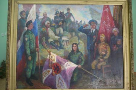 В тульской школе №24 презентовали картину художника-коммуниста, посвящённую 200-летию Бородинской битвы    