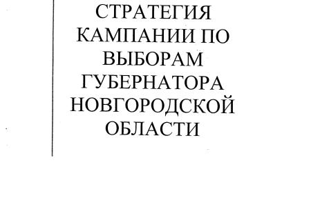 Выборы в Новгородской области. В руки блогеров попал документ предположительно избирательного штаба "единороссов" с описанием всех грязных технологий кампании