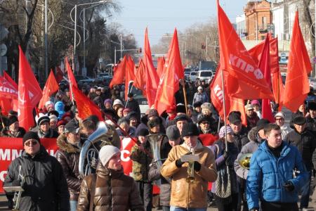 В городах и районах Амурской области отпраздновали 95-ю годовщину Великого Октября