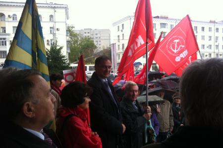 С.П.Обухов на митинге в Краснодаре: Завоеваниями Великого Октября гордились Есенин и Маяковский, Жуков и Рокоссовский, Королев и Курчатов, Чкалов и Гагарин
