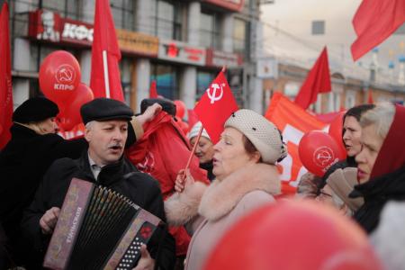 Ленин - Октябрь - Компартия - Победа! Репортаж о митинге 7 ноября в Москве