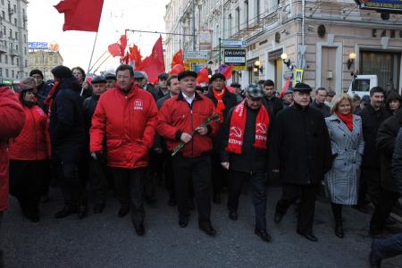 Ленин - Октябрь - Компартия - Победа! Репортаж о митинге 7 ноября в Москве