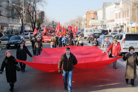 В городах и районах Амурской области отпраздновали 95-ю годовщину Великого Октября
