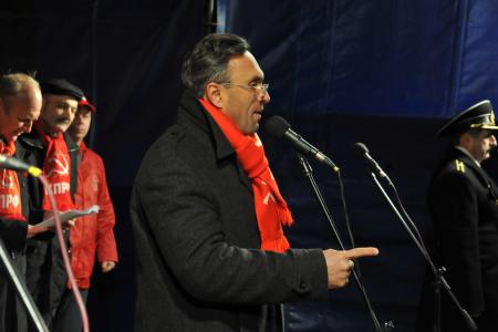 Митинг и шествие КПРФ в Москве в честь  95-й годовщины Великой Октябрьской социалистической революции